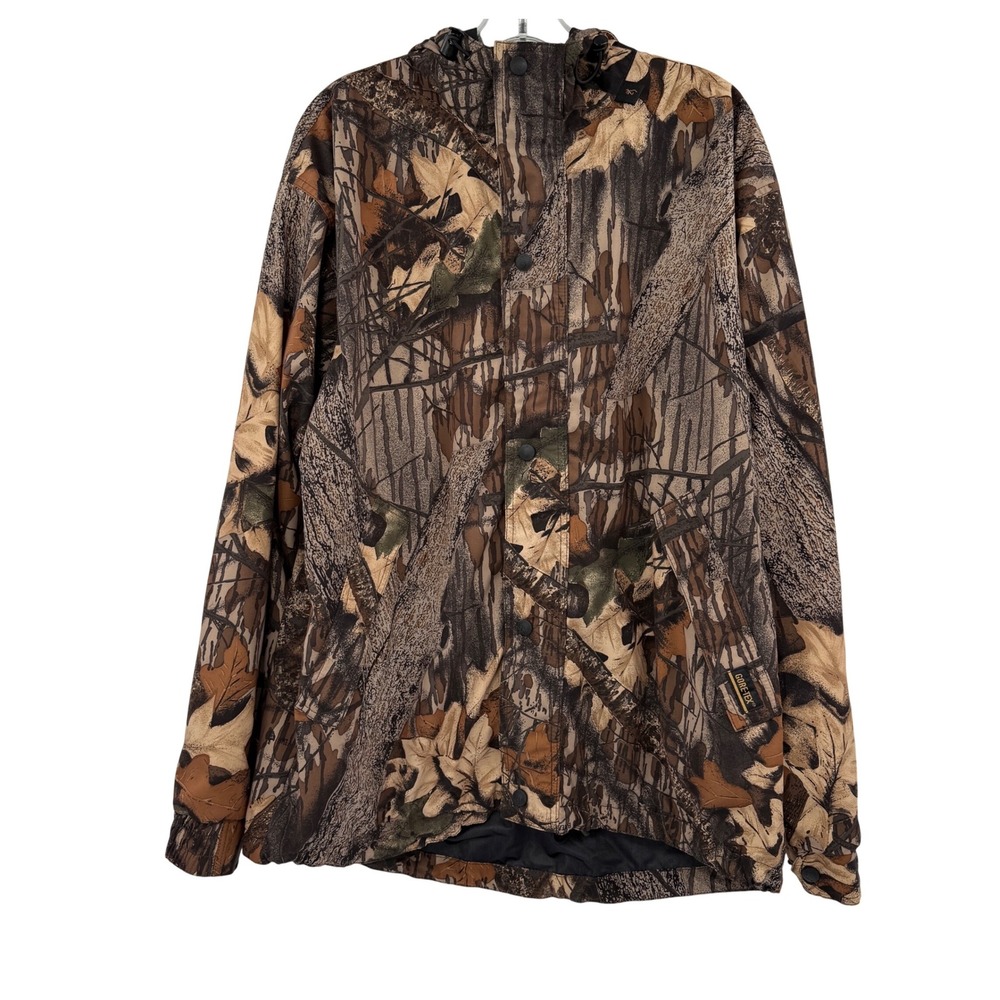 Browning Hunting Jacket Mens Large Camo Camouflage Hooded Coat‎